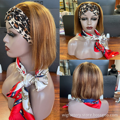factory price colored wig vendors,machine made color headband wigs,free head band human hair cheap head band wig for black women